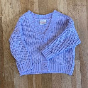 hanna andersson 90/3T lavender cardigan